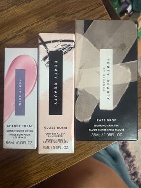 3 NIB #9 Fenty Beauty Skin Tint Lip Oil Glass Bomb